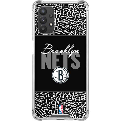 NBA Brooklyn Nets Elephant Print Galaxy A32 5G Clear Case