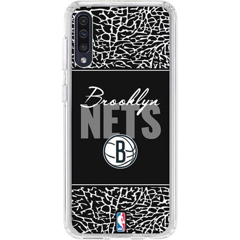 NBA Brooklyn Nets Elephant Print Galaxy A50 Clear Case