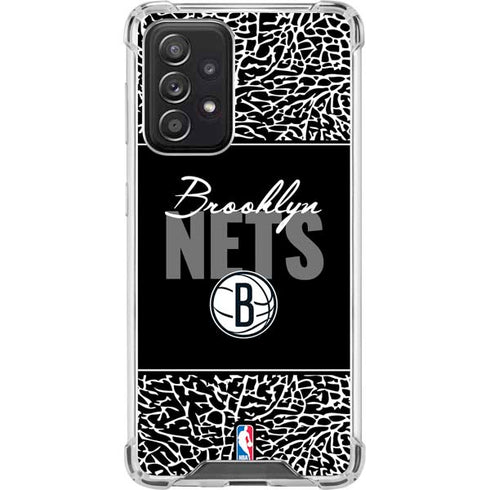 NBA Brooklyn Nets Elephant Print Galaxy A52 5G Clear Case
