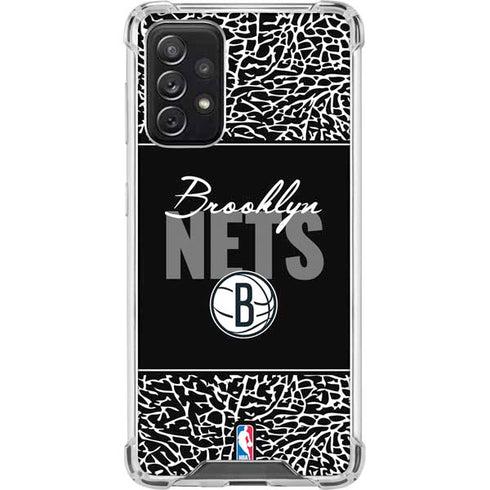 NBA Brooklyn Nets Elephant Print Galaxy A72 5G Clear Case
