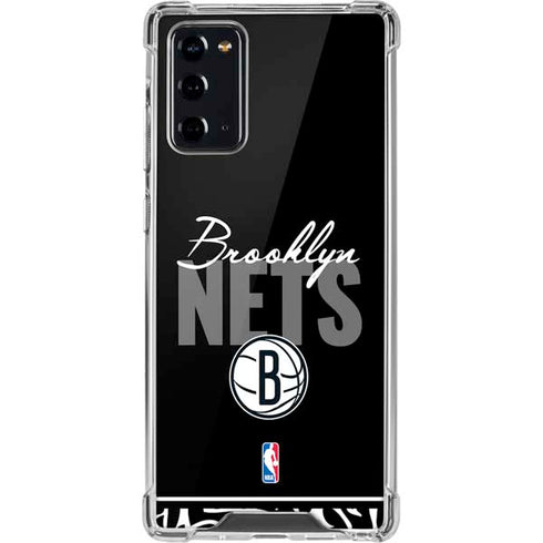 NBA Brooklyn Nets Elephant Print Galaxy Note20 5G Clear Case