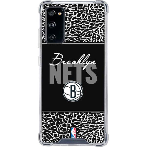 NBA Brooklyn Nets Elephant Print Galaxy S20 FE Clear Case