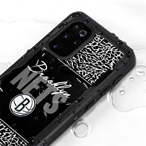 NBA Brooklyn Nets Elephant Print Galaxy S20 Plus Waterproof Case