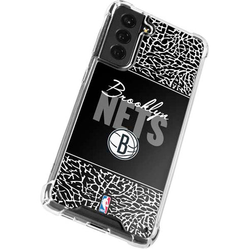 NBA Brooklyn Nets Elephant Print Galaxy S21 5G Clear Case