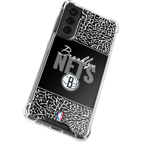 NBA Brooklyn Nets Elephant Print Galaxy S21 FE Clear Case
