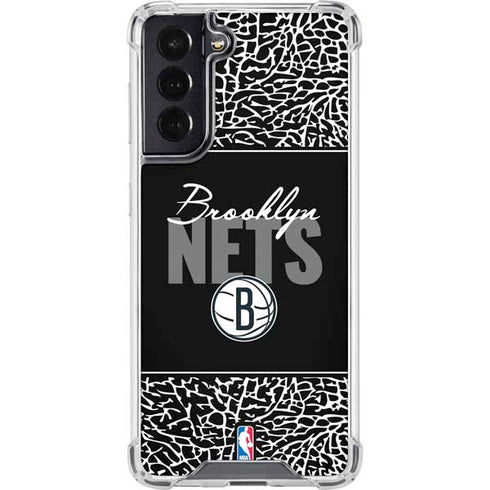 NBA Brooklyn Nets Elephant Print Galaxy S22 Clear Case