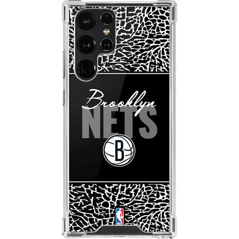 NBA Brooklyn Nets Elephant Print Galaxy S22 Ultra Clear Case