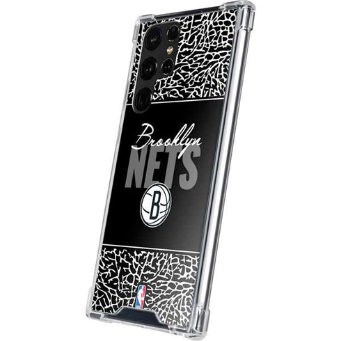 NBA Brooklyn Nets Elephant Print Galaxy S22 Ultra Clear Case