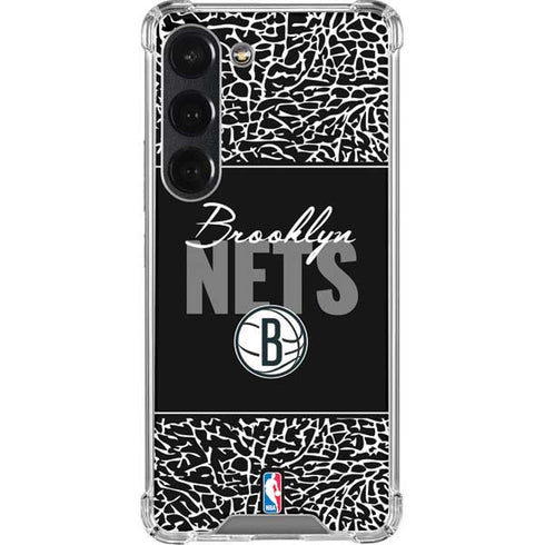 NBA Brooklyn Nets Elephant Print Galaxy S23 Clear Case
