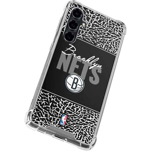 NBA Brooklyn Nets Elephant Print Galaxy S23 FE Clear Case