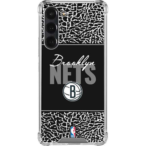 NBA Brooklyn Nets Elephant Print Galaxy S23 Plus Clear Case