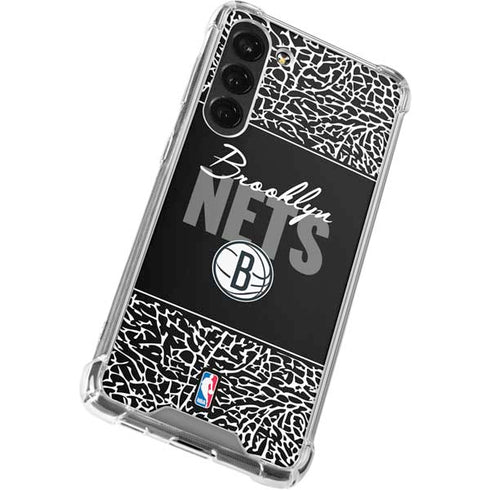 NBA Brooklyn Nets Elephant Print Galaxy S23 Plus Clear Case