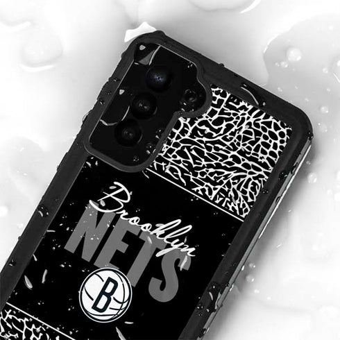 NBA Brooklyn Nets Elephant Print Galaxy S23 Plus Waterproof Case