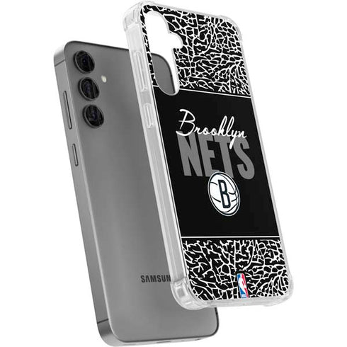 NBA Brooklyn Nets Elephant Print Galaxy S24 Plus Clear Case