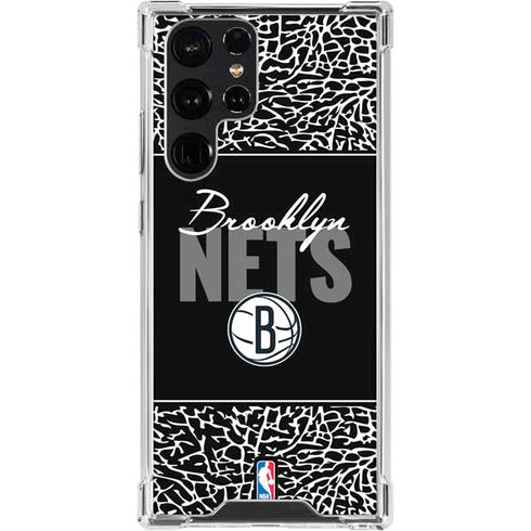 NBA Brooklyn Nets Elephant Print Galaxy S24 Ultra Clear Case