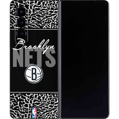 NBA Brooklyn Nets Elephant Print Galaxy Z Fold4 5G Skin
