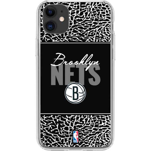 NBA Brooklyn Nets Elephant Print iPhone 11 Clear Case