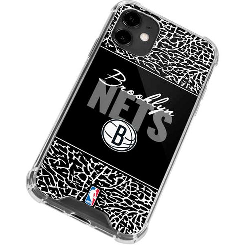 NBA Brooklyn Nets Elephant Print iPhone 12 Clear Case
