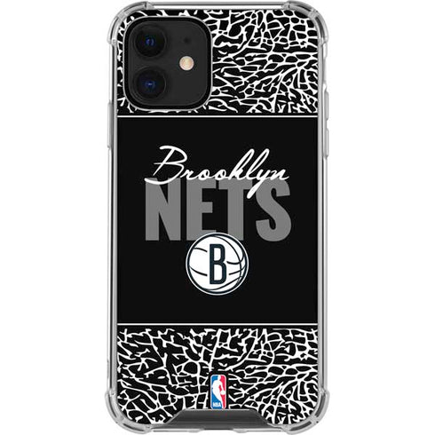 NBA Brooklyn Nets Elephant Print iPhone 12 Mini Clear Case