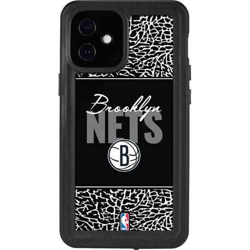NBA Brooklyn Nets Elephant Print iPhone 12 Mini Waterproof Case