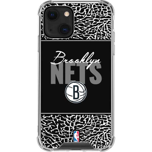 NBA Brooklyn Nets Elephant Print iPhone 13 Clear Case