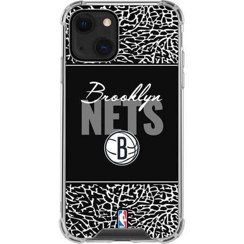 NBA Brooklyn Nets Elephant Print iPhone 13 Mini Clear Case