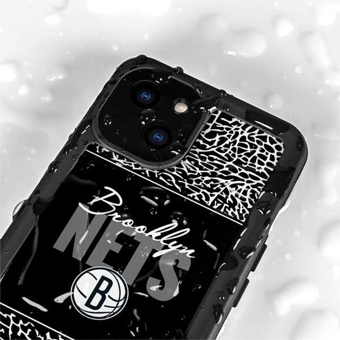 NBA Brooklyn Nets Elephant Print iPhone 13 Mini Waterproof Case