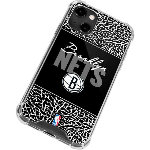 NBA Brooklyn Nets Elephant Print iPhone 14 Clear Case