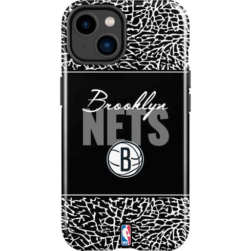 NBA Brooklyn Nets Elephant Print iPhone 15 Plus Impact Case