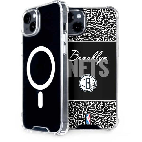 NBA Brooklyn Nets Elephant Print iPhone 15 MagSafe Case
