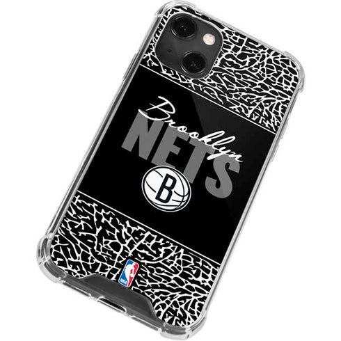 NBA Brooklyn Nets Elephant Print iPhone 15 Plus Clear Case