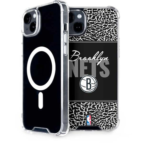 NBA Brooklyn Nets Elephant Print iPhone 15 Plus MagSafe Case