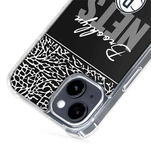 NBA Brooklyn Nets Elephant Print iPhone 15 Plus MagSafe Case
