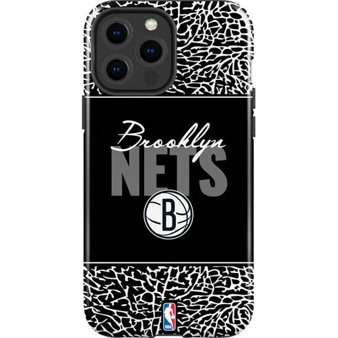 NBA Brooklyn Nets Elephant Print iPhone 15 Pro Max Impact Case