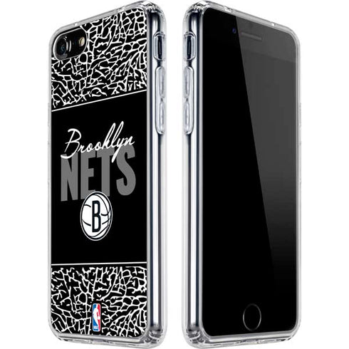 NBA Brooklyn Nets Elephant Print iPhone SE (2nd & 3rd Gen) Clear Case