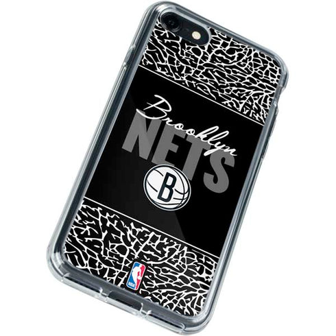 NBA Brooklyn Nets Elephant Print iPhone SE (2nd & 3rd Gen) Clear Case