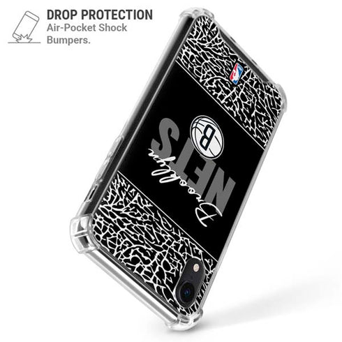 NBA Brooklyn Nets Elephant Print iPhone XR Clear Case