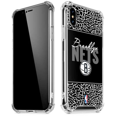 NBA Brooklyn Nets Elephant Print iPhone XS Max Clear Case
