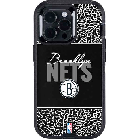 NBA Brooklyn Nets Elephant Print Otterbox Defender iPhone Skin