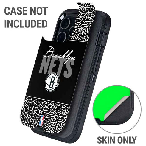 NBA Brooklyn Nets Elephant Print Otterbox Defender iPhone Skin