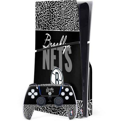 NBA Brooklyn Nets Elephant Print PS5 Slim Disk Bundle Skin