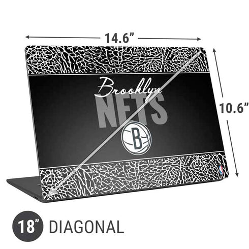 NBA Brooklyn Nets Elephant Print Universal Laptop 18in (14.6 x 10.6in) Skin
