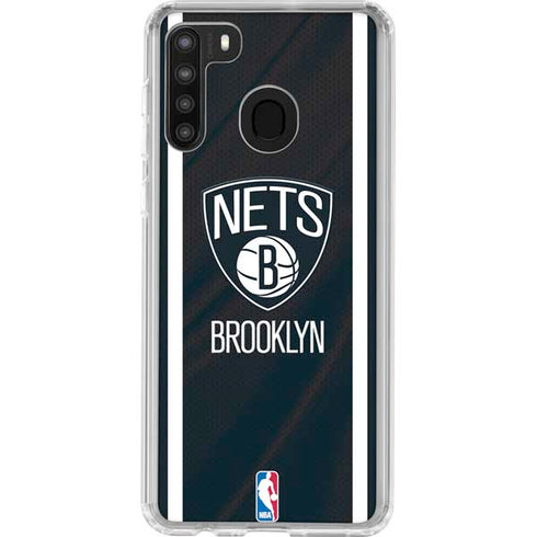 NBA Brooklyn Nets Jersey Galaxy A21 Clear Case