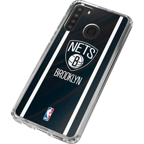 NBA Brooklyn Nets Jersey Galaxy A21 Clear Case