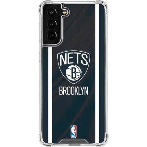 NBA Brooklyn Nets Jersey Galaxy S21 FE Clear Case
