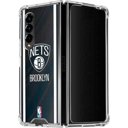 NBA Brooklyn Nets Jersey Galaxy Z Fold4 5G Clear Case