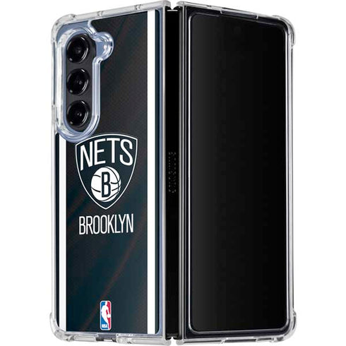 NBA Brooklyn Nets Jersey Galaxy Z Fold5 5G Clear Case
