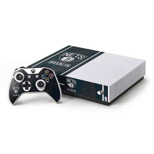 NBA Brooklyn Nets Jersey Xbox One S Console and Controller Bundle Skin