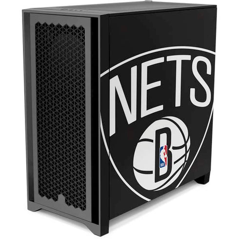 NBA Brooklyn Nets Large Logo Corsair 4000D Tempered Glass Mid-Tower ATX Case Skin