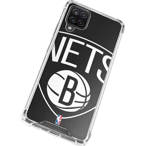 NBA Brooklyn Nets Large Logo Galaxy A12 Clear Case